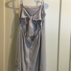 Grey Mini Dress with Tie Back